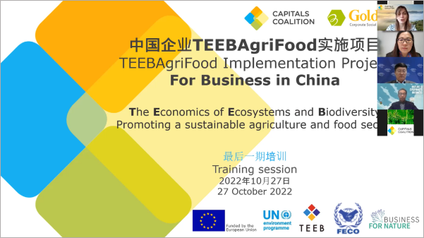 TEEBAgriFood第五期线上培训成功举办